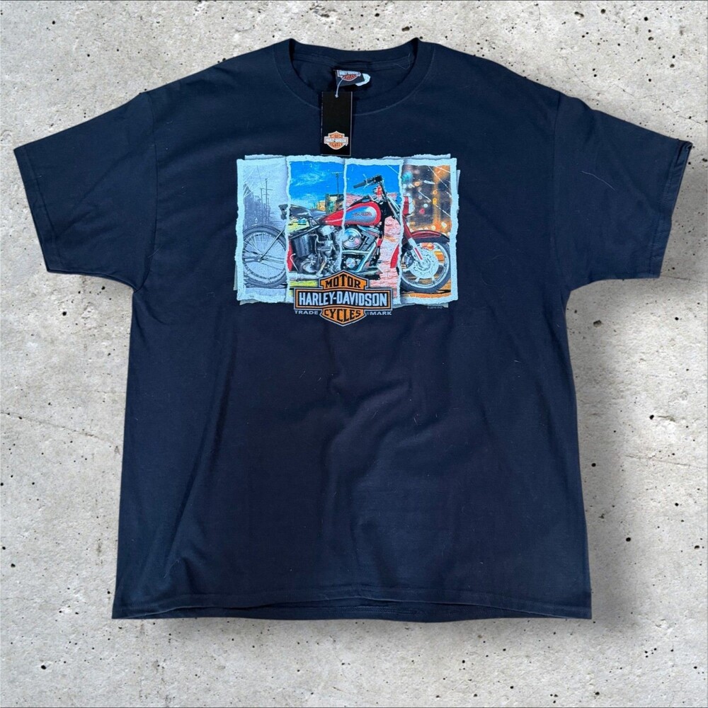 Harley Davidson Bruce Rossmeyer Daytona Beach FL Graphic Tee Mens XL Black NWT